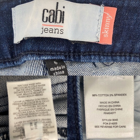 CAbi Skinny Jeans Size 6 - Picture 8 of 8